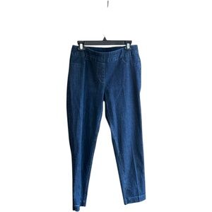 Slim-Sation by Multiples pull-on style stretch denim blue jeans Sz 8